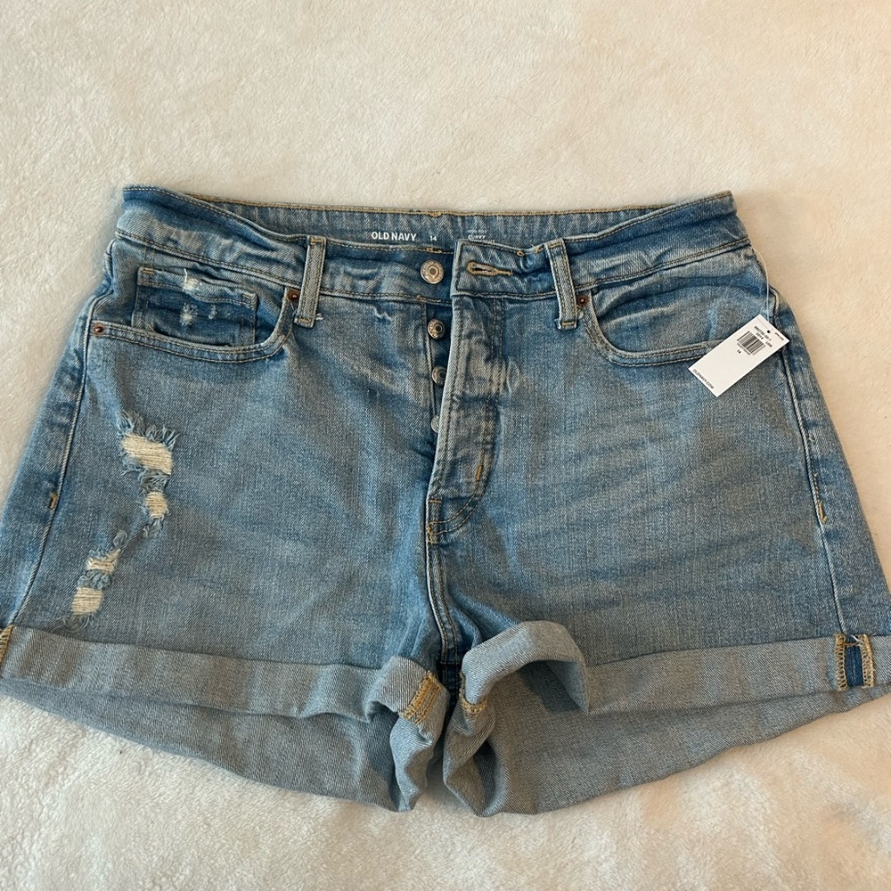 Old navy size 14 high-rise curvy jean shorts